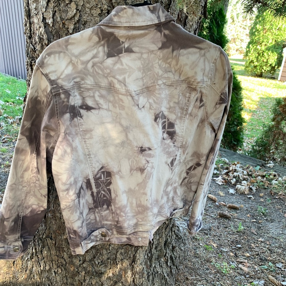 Tie-Dye Camouflage Jean Jacket - Women Size M - Picture 4 of 8